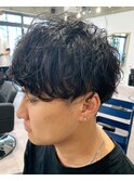 【CAFCA】メンズパーマ/スパイラルパーマ/刈り上げマッシュ