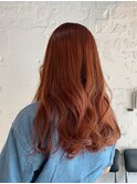 ダブルカラーオレンジブラウンケアブリーチハイトーンカラー
