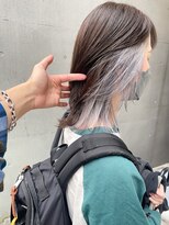 エミス バイ メルト 吉祥寺(emis by melt)&nbsp;【堀惠洋平】インナーカラーイヤリングカラーシルバーグレー