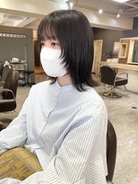 ヘア プロデュース キュオン(hair produce CUEON.)&nbsp;顔まわりレイヤー×ラベンダーアッシュ