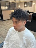 ツイストスパイラルパーマ×フェードカット
