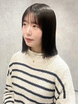 ラミエバイメルト 下北沢(lamie by melt) 花田/イメチェン/似合わせカット/フルバング/黒髪/ボブ/ロブ