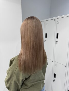 ペレ 栄店(PELE) デザインカラー/レイヤーカット/ウェットヘア/オリーブベージュ