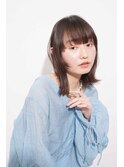 くびレイヤーエモージュ前髪モテベージュレイヤーミディ/吉祥寺
