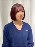 cherry red × bob