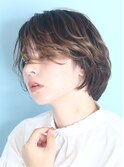 ショート・ボブ/白髪ぼかし/ハイライト/絶壁解消/30代/40代/50代
