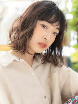 カバーヘア ブリス 志木南口駅前店(COVER HAIR bliss) ★グレージュアッシュくせ毛風小顔抜け感ボブパーマ30代40代★1