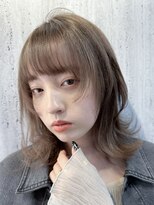 ヘアアンドビューティ ガーデン ベルモール店(HAIR AND BEAUTY GARDEN)&nbsp;ミルクティーベージュピンクベージュカラー顔周りレイヤー韓国