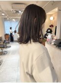 大人ヘア ミディアムレイヤー  カーキベージュ 【miku】