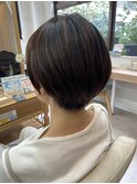 髪質改善ストレートでナチュラルショート