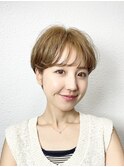 前髪ありショートカットひし形ショートヘア
