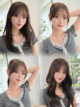 レイリー 原宿 表参道(Rayreee) 小顔レイヤー×シースルーバングで韓国美人ヘア
