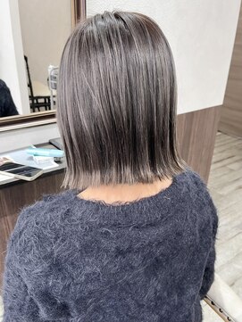 ベルヘアーデザイン 堺東(Belle hair Design) 切りっぱなしボブ外国人風オリーブグレージュ堺東20代30代40代