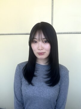 グランデュール 静岡駅前店(GRANDEUR) ナチュラルなブラックカラー/顔周りレイヤー/静岡