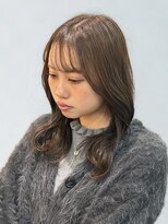 スウィープ 札幌大通(sweep) 透明感モカブラウン×ゆる巻きミディ