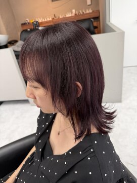 バディ 中野駅前店(BUDDY) 外ハネ×ラベンダーカラー【中野美容室/新中野】