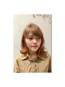 ニア ヘアルーム(near.hair room) ハニーオレンジインナーカラー