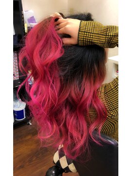ヘアー クリエイション アミー あびこ店(Hair Creation ami) グラデーションピンク