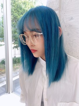 インク サカエ(inq sakae) ハイトーンカラーターコイズブルー