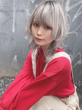 リアイス(Re:ICE) ミニウルフ/くすみブルー/流れるレイヤー/インナーハイライト