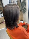 【艶髪】切りっぱなしグレージュ