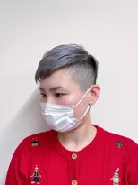 ベルクープス 天王寺店(Belle Coupes)&nbsp;【Bellecoupes】平田澄香 刈り上げツーブロックシルバーアッシュ