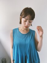 ヒュージ 三軒茶屋(huge)&nbsp;外ハネボブ_くびれボブ_ショートカット_ナチュラル艶カラー