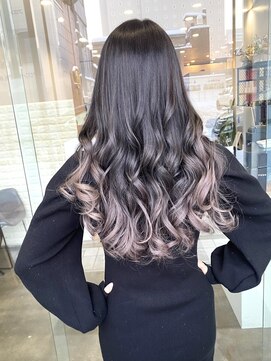 ワンスタイル(One style) 【１ブリーチ】バレイヤージュ＋髪質改善トリートメント