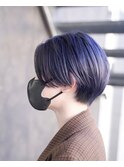 【SHARON原宿】ブルーグレージュ×ハンサムショート