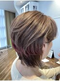 グラデーションカラー×ショートボブ