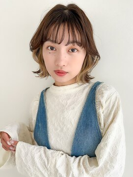 フェリア 緑地公園(FERIA) 切りっぱなしボブ＊イヤリングカラー