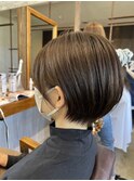 大人ショートボブ/ナチュラルグレージュ
