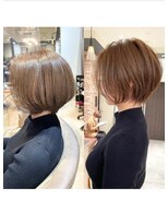 大人可愛い小顔ひし形クビレ丸み20代30代40代大人ショート(蘭)