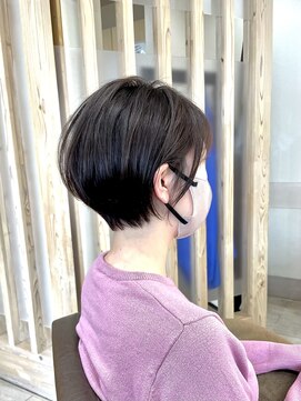 フゥカ 類家店(fuka) 八戸グレージュ丸みショート20代30代40代50代