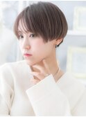 ベージュカラー切りっぱなしボブマッシュTbb9越谷20代30代40代!