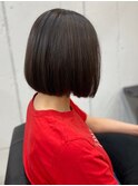 丸みボブ　ストレートボブ　髪質改善トリートメント　サラツヤ