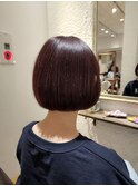 ボルドー　20代30代 髪質改善 大人キレイ ショートボブ ミニボブ