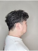 30代40代50代×ツーブロックショート×パーマ