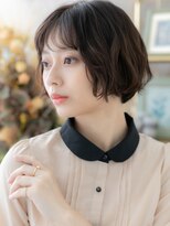 カバーヘア ブリス 上尾西口店(COVER HAIR bliss)&nbsp;オリーブカラーマッシュパーマショートボブh4上尾20代30代40代