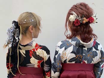マジコ 表参道(Magico)の写真/特別な日は【Magico】大切な日を華やかに彩る着付け♪［ブリーチ/ダブルカラー/インナーカラー/エクステ］