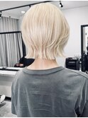 Gem Hair Studio 姉崎　レイヤーボブ/ホワイトブリーチ