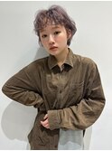 ラベンダーグレージュ　　ココアベージュ/ヘイリーボブ/小顔/栄