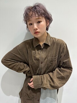 エン 栄店(enne) ラベンダーグレージュ　　ココアベージュ/ヘイリーボブ/小顔/栄
