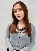 イメチェン/似合わせカット/フルバング／レッドブラウン/中野