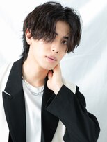 モッズヘアー メン 戸田公園店(mod's hair men) センターパートアッシュブラックラフパーマショートe戸田公園