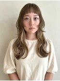 夏カラー◎ロングレイヤーベージュ/くびれヘア/髪質改善