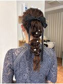 編みおろしヘア