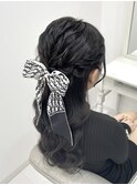 ふわふわハーフアップ
