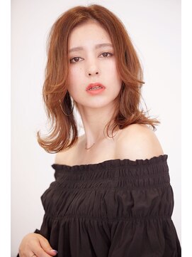 ヘアサロン ドットプラス 町田店(dot. plus) ミディアム×ラフウェーブ×外ハネ【dot.plus 町田】