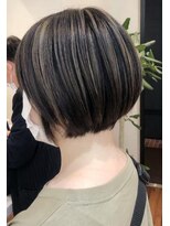 ネックス 表参道本店(nex)&nbsp;【nex表参道】白髪染め　ハイライト　ミニボブ